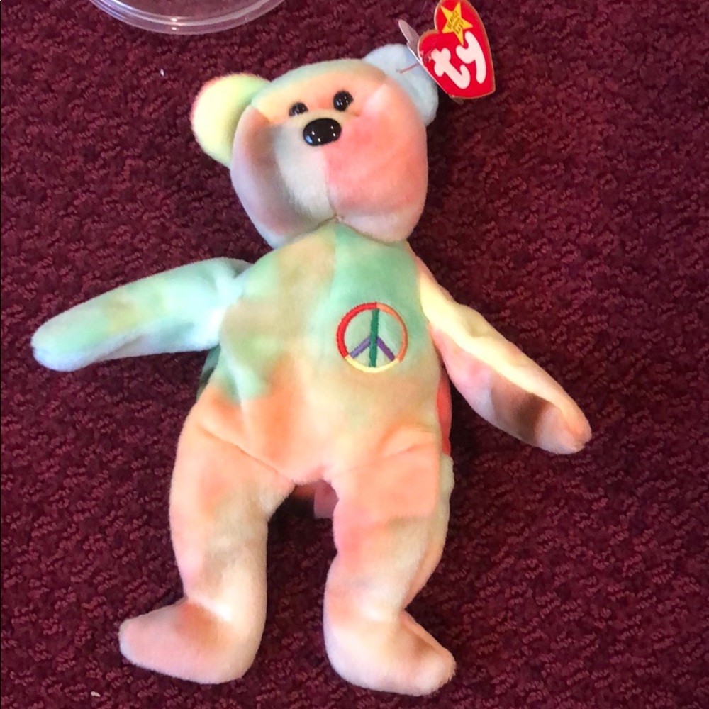 Ty Beanie Baby Very Rare PEACE BEAR! Collectible